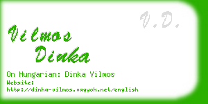 vilmos dinka business card